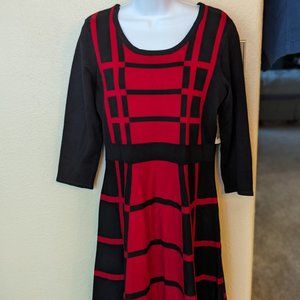 Danny & Nicole NWT Red + Black Dress Women's Large